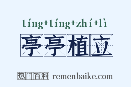 亭亭植立是什么意思的图片
